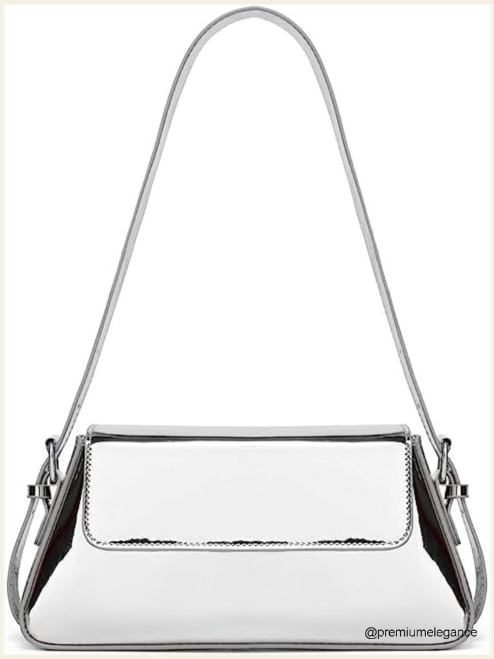 Y2k Silver Metallic Hobo Purse Sparkly Evening Shoulder Bag Party Wedding